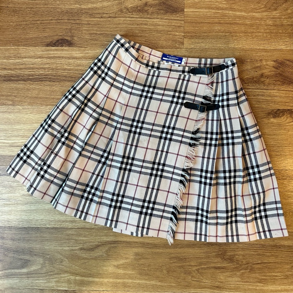 Burberry Blue Label Plaid Pleated Mini Skirt – Size 36 (Japan Exclusive)